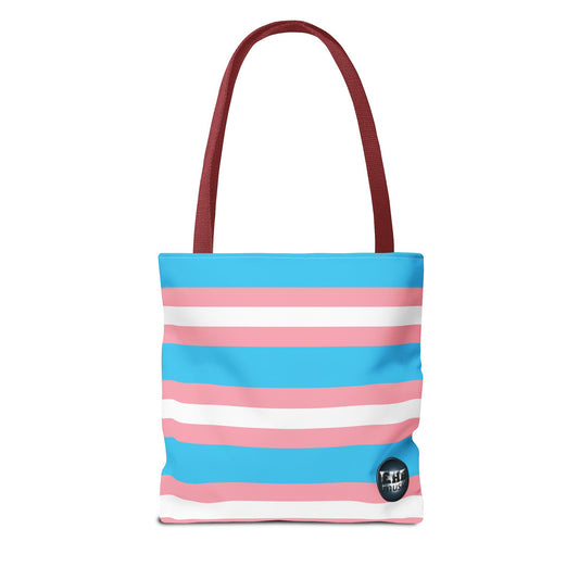 EHB Music Trans Pride Tote Bag, Eco-Friendly Grocery Tote, Casual Beach Bag, LGBTQ+ Supportive Accessories, Pride Celebration Gift