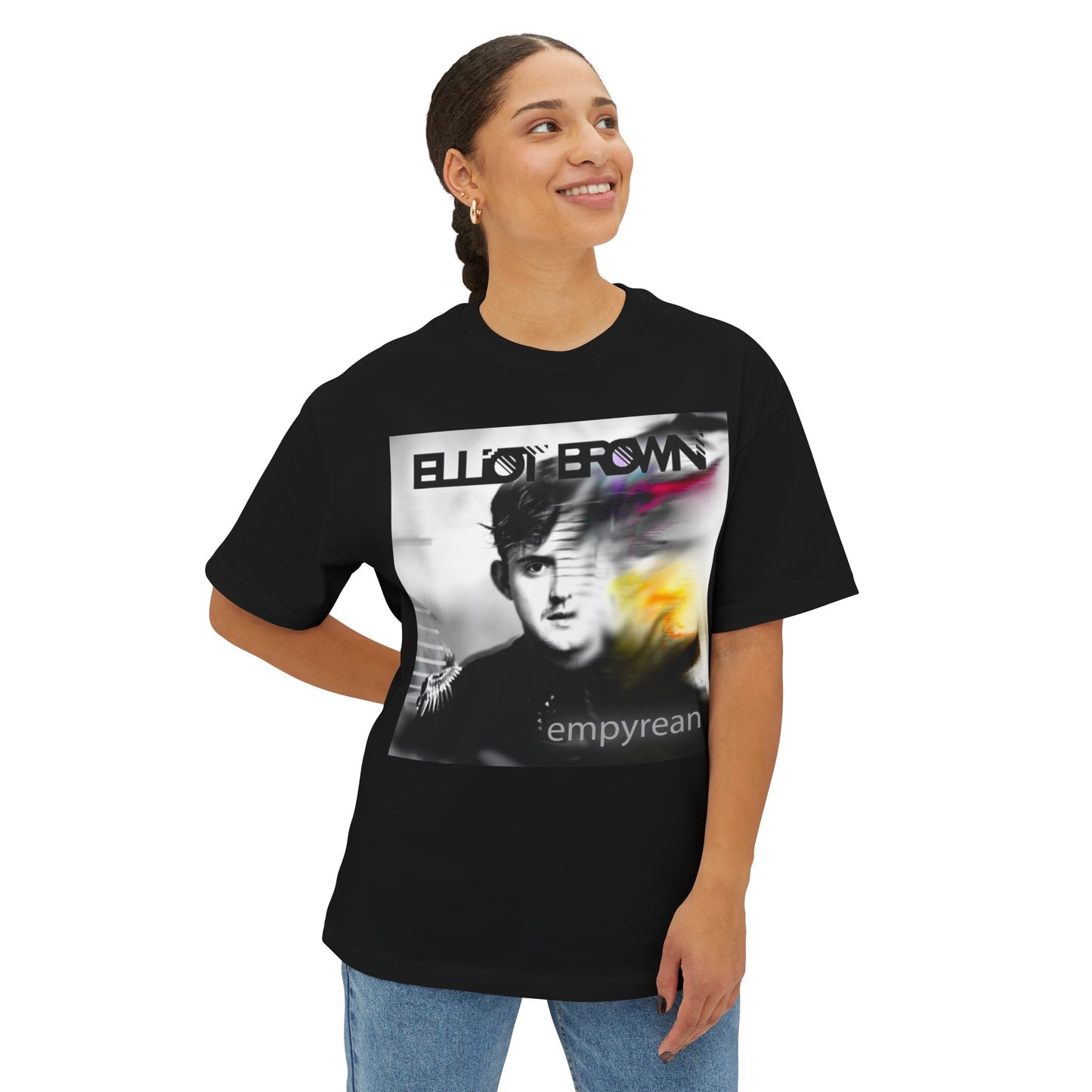 Unisex Oversized Boxy Tee with Elliot Brown 'Empyrean' Album Artwork, Singer Merchandise, Music Fan Gift, Chinese Pop Culture Shirt,