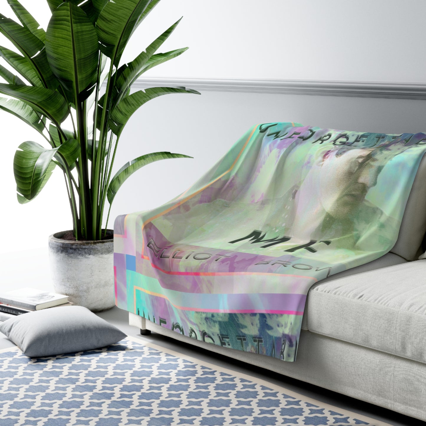 Unforgettable Me - Single Cover artwork design - Cozy Sherpa Fleece Blanket, Personalized Gift, Home Decor, Warm Throw for All Occasions, Perfect for Snuggling or Picnics