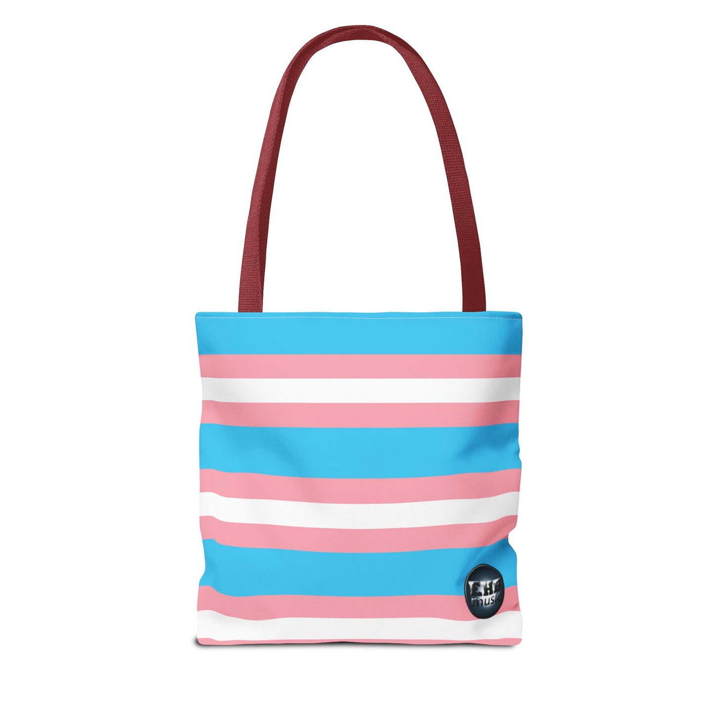EHB Music Trans Pride Tote Bag, Eco-Friendly Grocery Tote, Casual Beach Bag, LGBTQ+ Supportive Accessories, Pride Celebration Gift