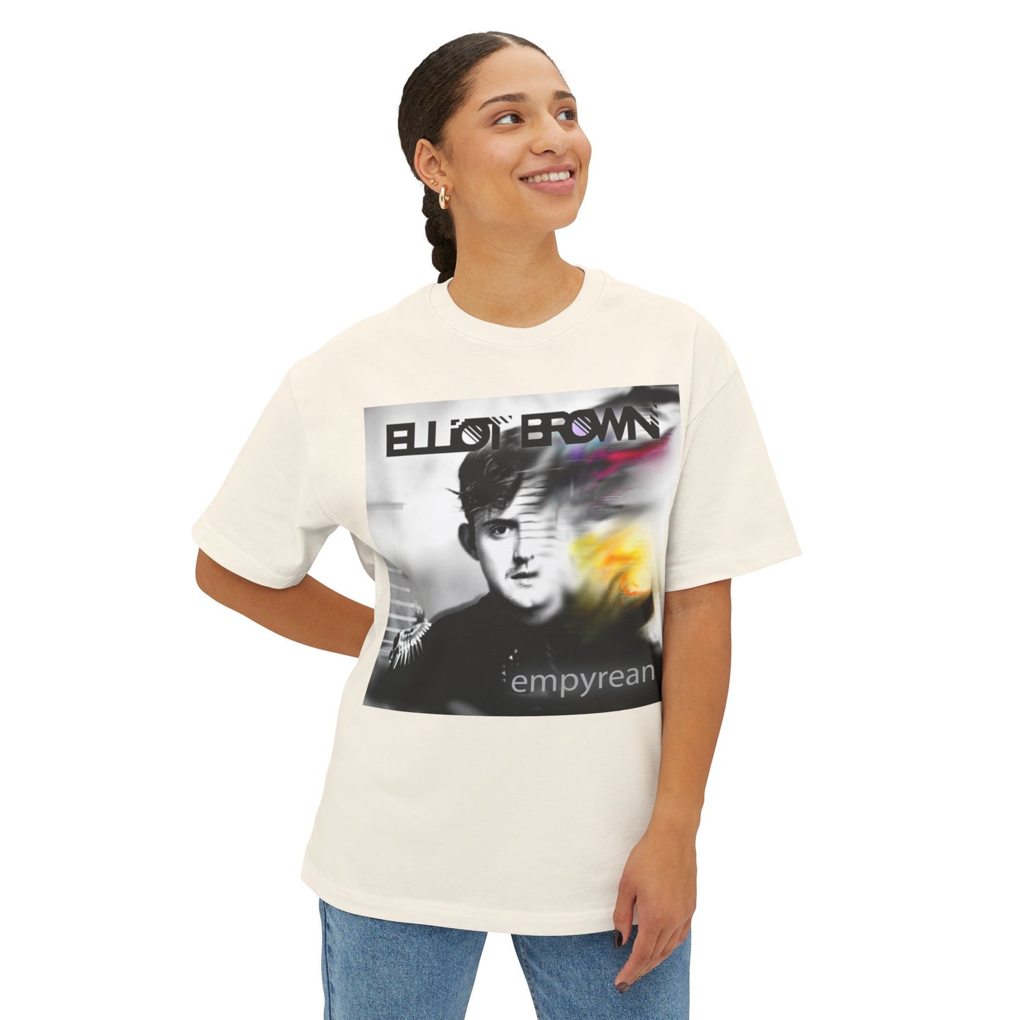 Unisex Oversized Boxy Tee with Elliot Brown 'Empyrean' Album Artwork, Singer Merchandise, Music Fan Gift, Chinese Pop Culture Shirt,