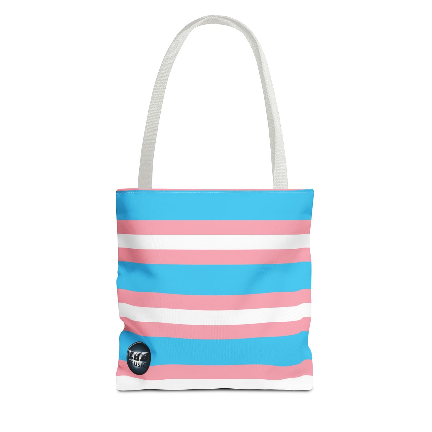 EHB Music Trans Pride Tote Bag, Eco-Friendly Grocery Tote, Casual Beach Bag, LGBTQ+ Supportive Accessories, Pride Celebration Gift
