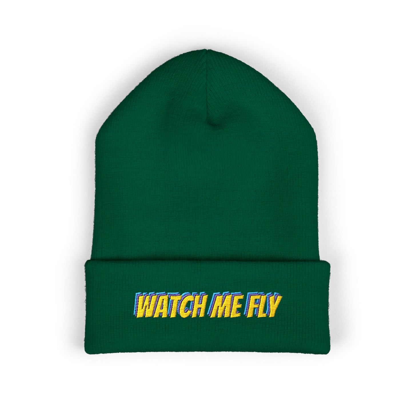 Watch Me Fly Embroidered Beanie, Classic Cuffed Hat, Winter Essential, Cool Casual Accessory, Gift for Him/Her, Hipster Beanie