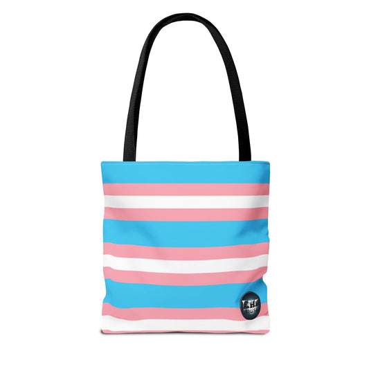 EHB Music Trans Pride Tote Bag, Eco-Friendly Grocery Tote, Casual Beach Bag, LGBTQ+ Supportive Accessories, Pride Celebration Gift